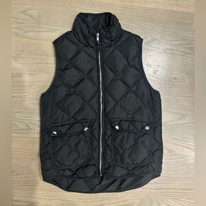 Woolrich Black Quilted Vest with Pockets women’s size Small